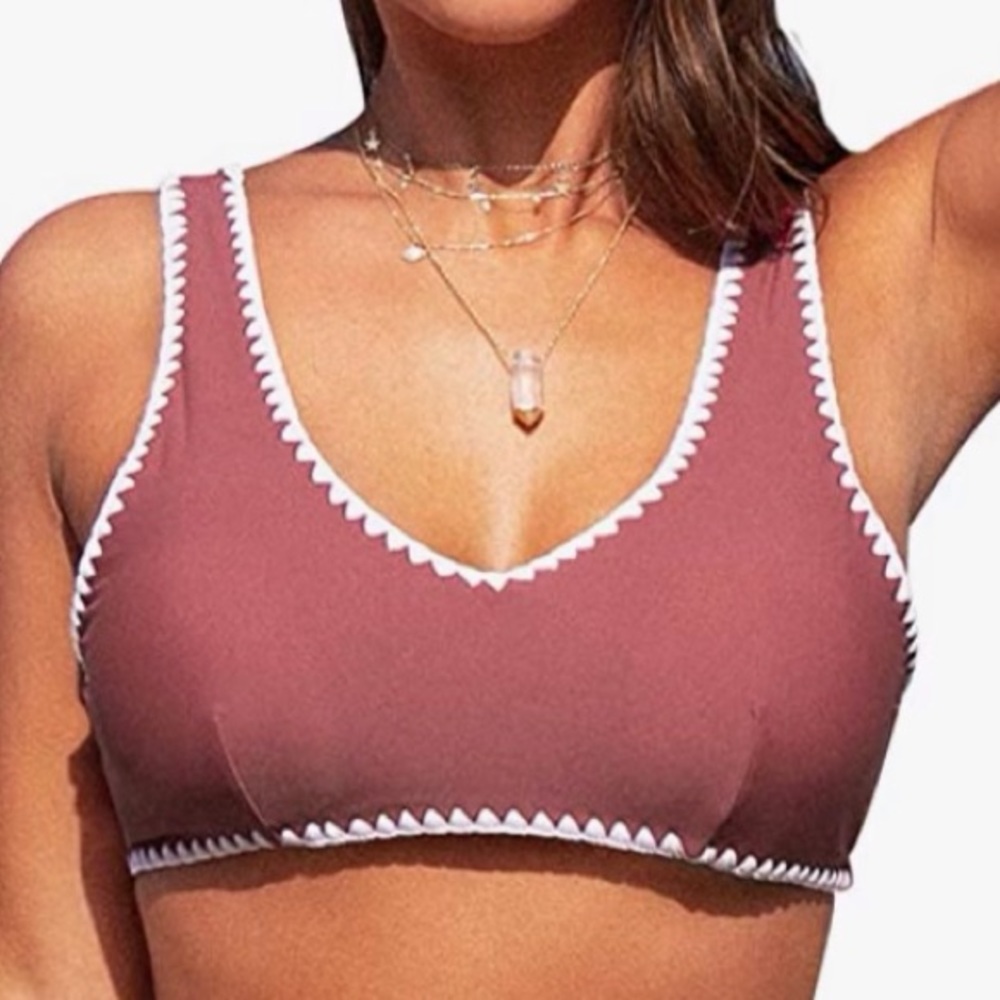 CUPSHE Women's Sporty Crochet Trim Bikini Sets Size Medium - Picture 6 of 11